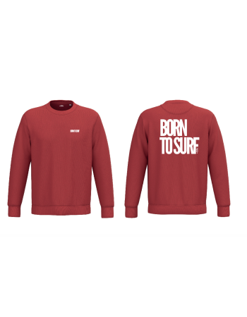 Sweat BORN TO SURF Poppy Red