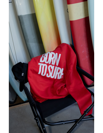 Sweat BORN TO SURF Poppy Red