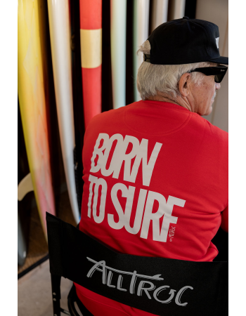 Sweat BORN TO SURF Poppy Red