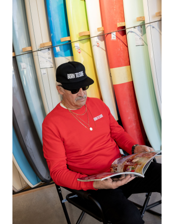 Sweat BORN TO SURF Poppy Red