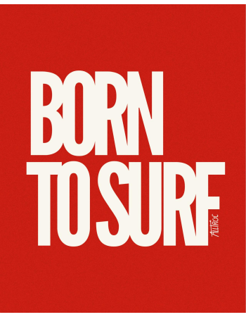 Sweat BORN TO SURF Poppy Red