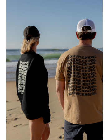 T-shirt FOLLOW THE WAVES Camel