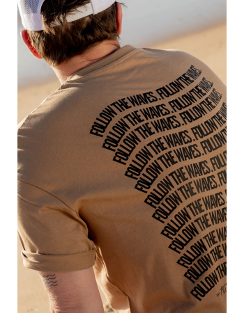 T-shirt FOLLOW THE WAVES Camel